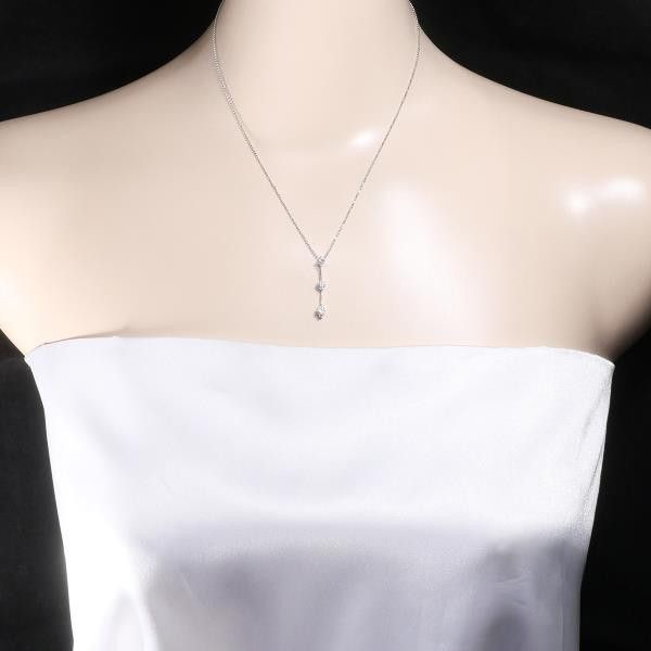 Other Other K18 White Gold Diamond Necklace 40cm Metal Necklace in Great Condition Size ONE SIZE - 3 Thumbnail