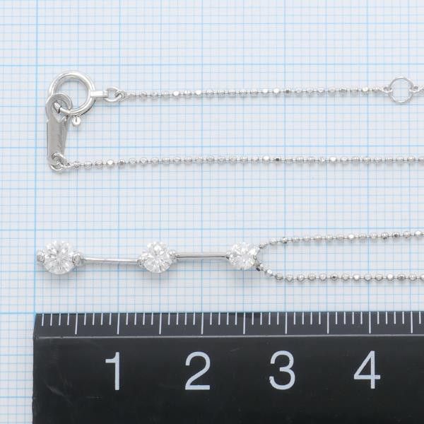 Other Other K18 White Gold Diamond Necklace 40cm Metal Necklace in Great Condition Size ONE SIZE - 6 Thumbnail
