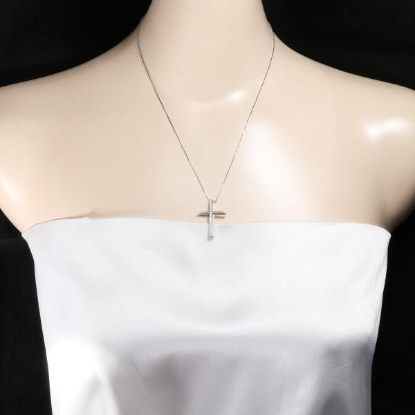 Other Other K18 White Gold Diamond Necklace 46cm Metal Necklace in Great Condition Size ONE SIZE - 3 Thumbnail