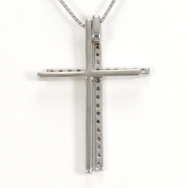 Other Other K18 White Gold Diamond Necklace 46cm Metal Necklace in Great Condition Size ONE SIZE - 4 Thumbnail