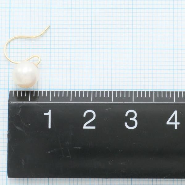 Other Other K18 Yellow Gold Pearl Earrings Metal Earrings in Great Condition Size ONE SIZE - 4 Thumbnail