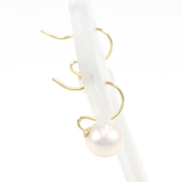 Other Other K18 Yellow Gold Pearl Earrings Metal Earrings in Great Condition Size ONE SIZE - 2 Thumbnail