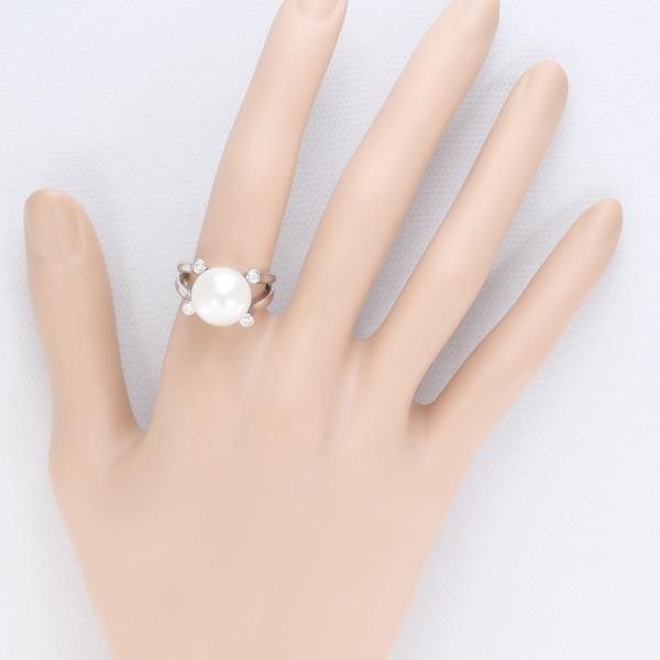 Other PT900 Platinum Ring 10.5 South Sea Pearl 12mm Diamond 0.09ct Metal Ring in Great Condition