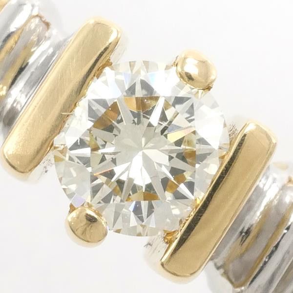 Other Other PT900 Platinum K18 Yellow Gold Diamond Ring Size 13 Metal Ring in Great Condition Size ONE SIZE - 2 Thumbnail