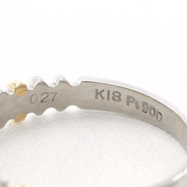 Other Other PT900 Platinum K18 Yellow Gold Diamond Ring Size 13 Metal Ring in Great Condition Size ONE SIZE - 8 Thumbnail
