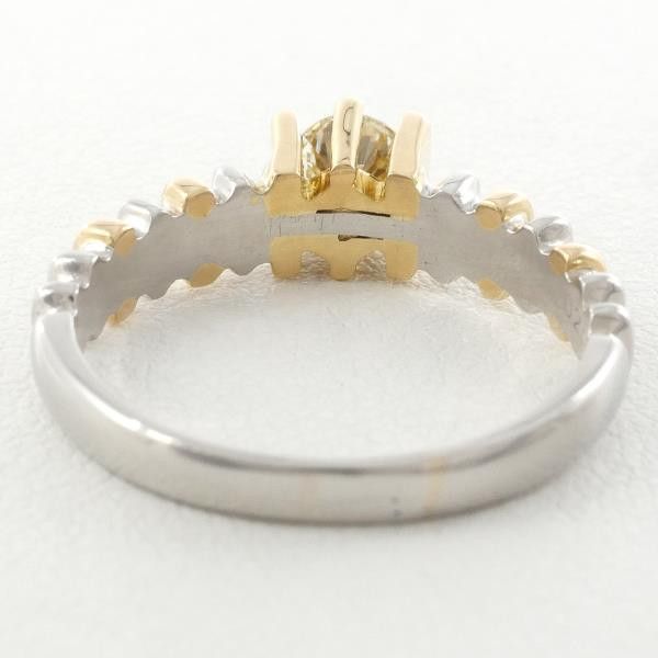 Other Other PT900 Platinum K18 Yellow Gold Diamond Ring Size 13 Metal Ring in Great Condition Size ONE SIZE - 6 Thumbnail