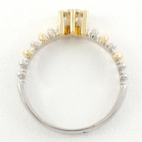 Other Other PT900 Platinum K18 Yellow Gold Diamond Ring Size 13 Metal Ring in Great Condition Size ONE SIZE - 3 Thumbnail