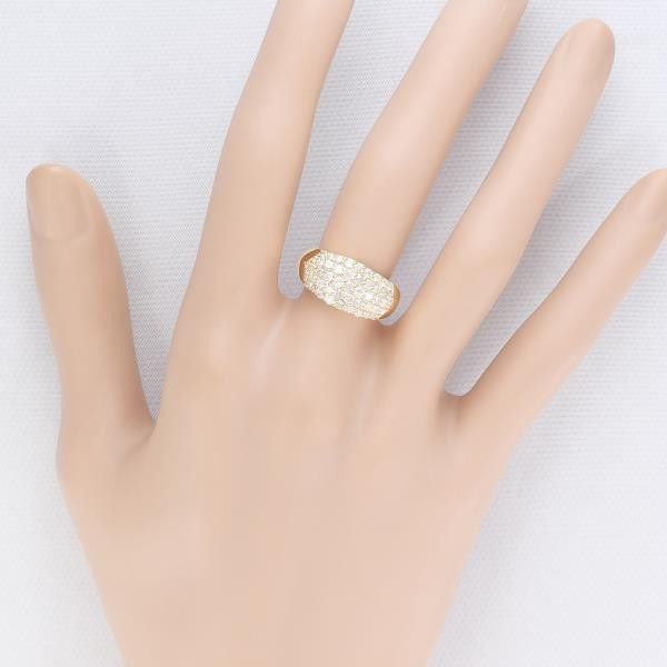 Other Other K18 Yellow Gold Diamond Ring 8.5 Metal Ring in Great Condition Size ONE SIZE - 4 Thumbnail