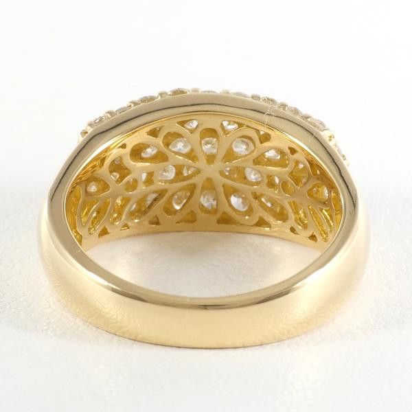 Other Other K18 Yellow Gold Diamond Ring 8.5 Metal Ring in Great Condition Size ONE SIZE - 6 Thumbnail
