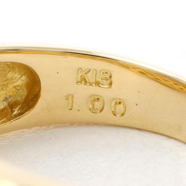 Other Other K18 Yellow Gold Diamond Ring 8.5 Metal Ring in Great Condition Size ONE SIZE - 8 Thumbnail