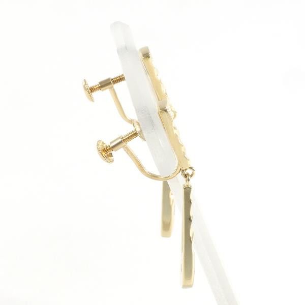 Other Other K18 Yellow Gold Diamond Earrings 0.05ct Metal Earrings in Great Condition Size ONE SIZE - 2 Thumbnail
