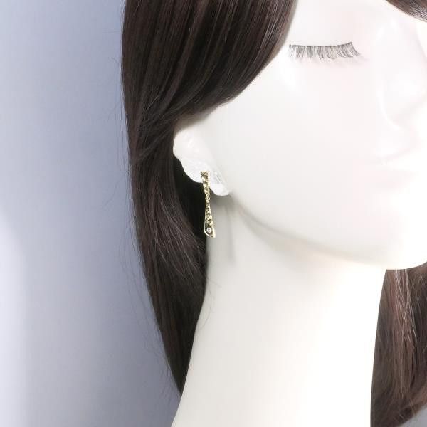 Other Other K18 Yellow Gold Diamond Earrings 0.05ct Metal Earrings in Great Condition Size ONE SIZE - 3 Thumbnail