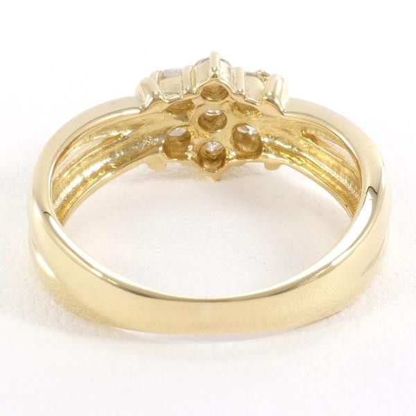 Other Other K18 Yellow Gold Diamond Ring Size 10 Metal Ring in Great Condition Size ONE SIZE - 4 Thumbnail