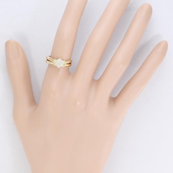Other Other K18 Yellow Gold Diamond Ring Size 10 Metal Ring in Great Condition Size ONE SIZE - 3 Thumbnail