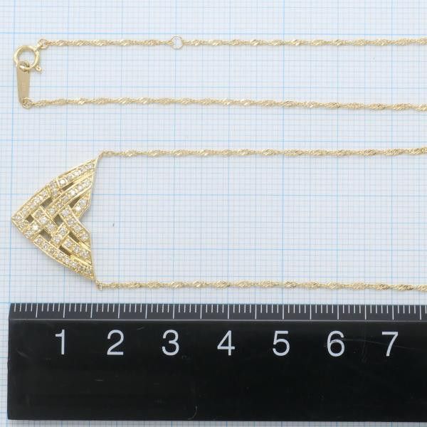 Other Other K18 Yellow Gold Diamond Necklace 42cm Metal Necklace in Great Condition Size ONE SIZE - 5 Thumbnail
