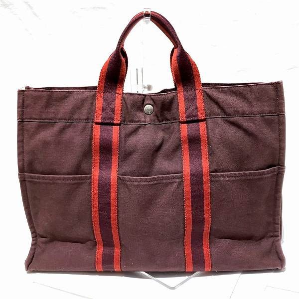 Hermes Hermes Hermes Herbag MM Tote Bag Canvas Tote Bag in Fair Condition Size ONE SIZE - 2 Thumbnail