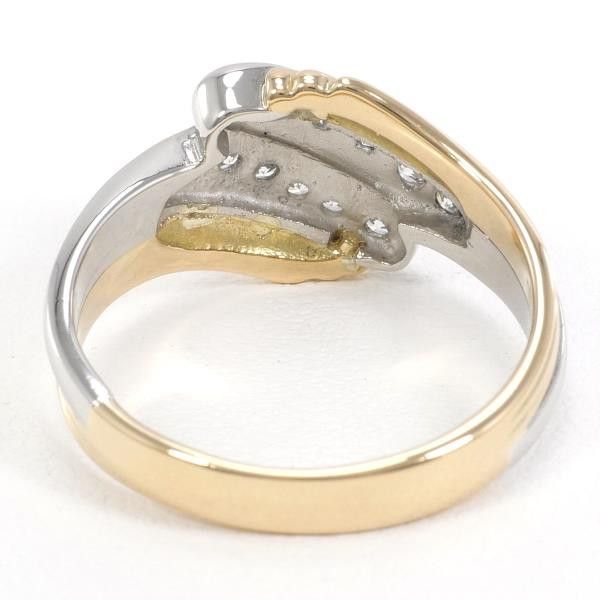 Other Other PT900 Platinum K18 Yellow Gold Diamond Ring Size 11 Metal Ring in Excellent Condition Size ONE SIZE - 4 Thumbnail