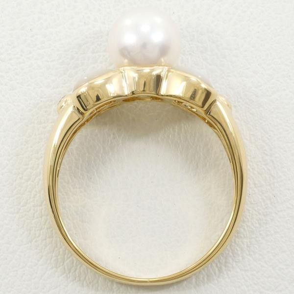 Other Other K18 Yellow Gold Pearl Ring 12 Size Metal Ring in Great Condition Size ONE SIZE - 2 Thumbnail