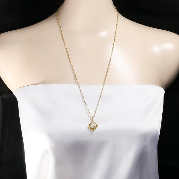Other Other K18 Yellow Gold Pearl Necklace 59cm Metal Necklace in Great Condition Size ONE SIZE - 3 Thumbnail