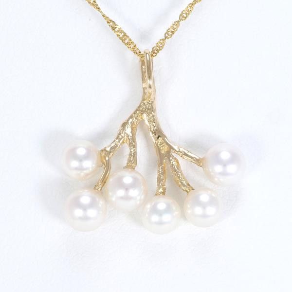 Other Other K18 Yellow Gold Pearl Necklace 38cm Metal Necklace in Great Condition Size ONE SIZE - 4 Thumbnail