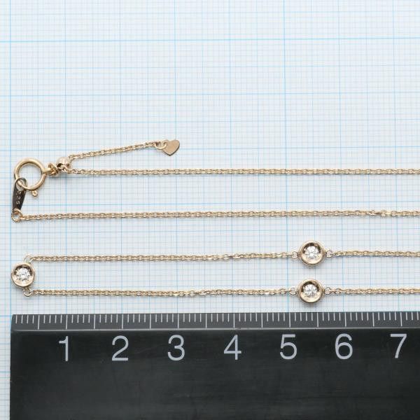 Other Other K18 Pink Gold Diamond Necklace 49cm Metal Necklace in Great Condition Size ONE SIZE - 5 Thumbnail