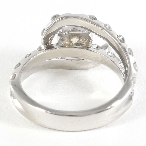 Other Other PT900 Platinum Ring Brown Diamond 0.81ct Metal Ring Size ONE SIZE - 6 Thumbnail