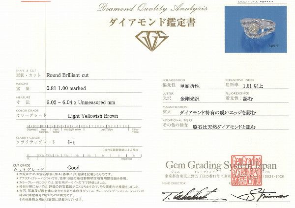 Other Other PT900 Platinum Ring Brown Diamond 0.81ct Metal Ring Size ONE SIZE - 5 Thumbnail
