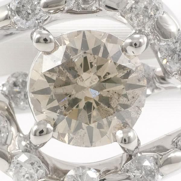 Other Other PT900 Platinum Ring Brown Diamond 0.81ct Metal Ring Size ONE SIZE - 2 Thumbnail