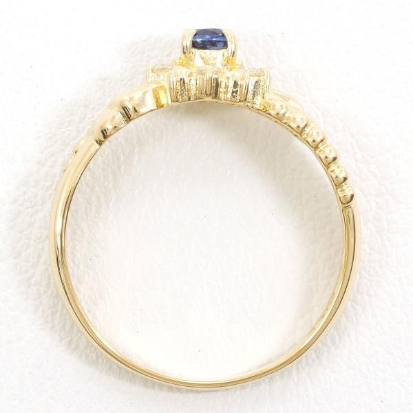 Other Other K18 Yellow Gold Sapphire Ring Metal Ring in Excellent Condition Size ONE SIZE - 2 Thumbnail