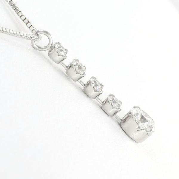 Other Other K18 White Gold Diamond Necklace 46cm Metal Necklace in Great Condition Size ONE SIZE - 2 Thumbnail