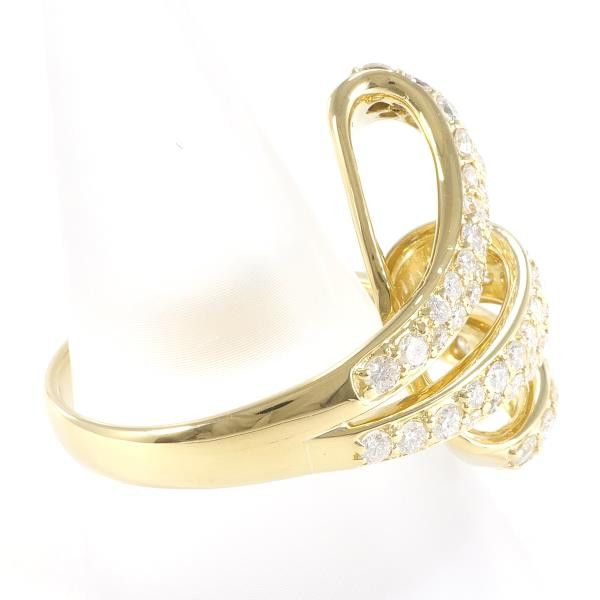 Other Other K18 Yellow Gold Diamond Ring 14 Metal Ring in Excellent Condition Size ONE SIZE - 3 Thumbnail