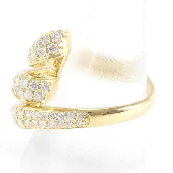 Other Other K18 Yellow Gold Diamond Ring 14 Metal Ring in Excellent Condition Size ONE SIZE - 9 Thumbnail