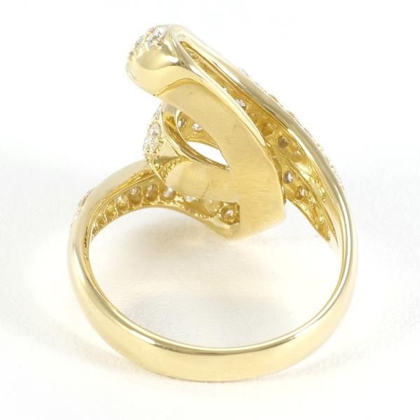 Other Other K18 Yellow Gold Diamond Ring 14 Metal Ring in Excellent Condition Size ONE SIZE - 6 Thumbnail