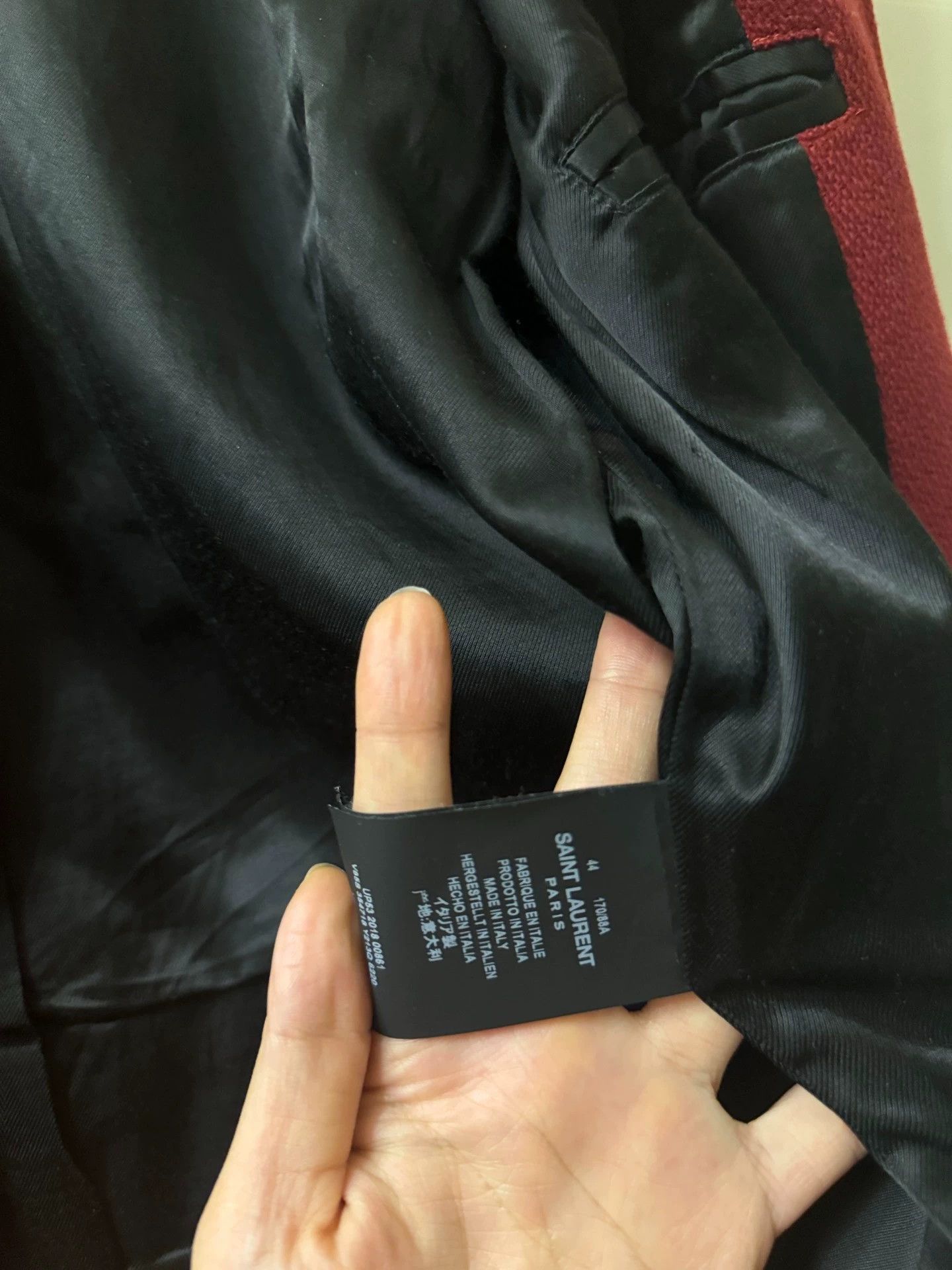 Saint Laurent Paris Saint Laurent Paris Red baseball jacket Size US S / EU 44-46 / 1 - 3 Thumbnail