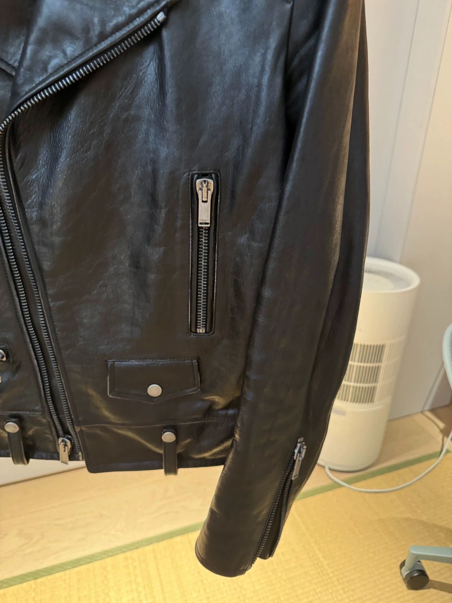 Saint Laurent Paris Saint Laurent Paris Back logo leather jacket Size US M / EU 48-50 / 2 - 5 Thumbnail