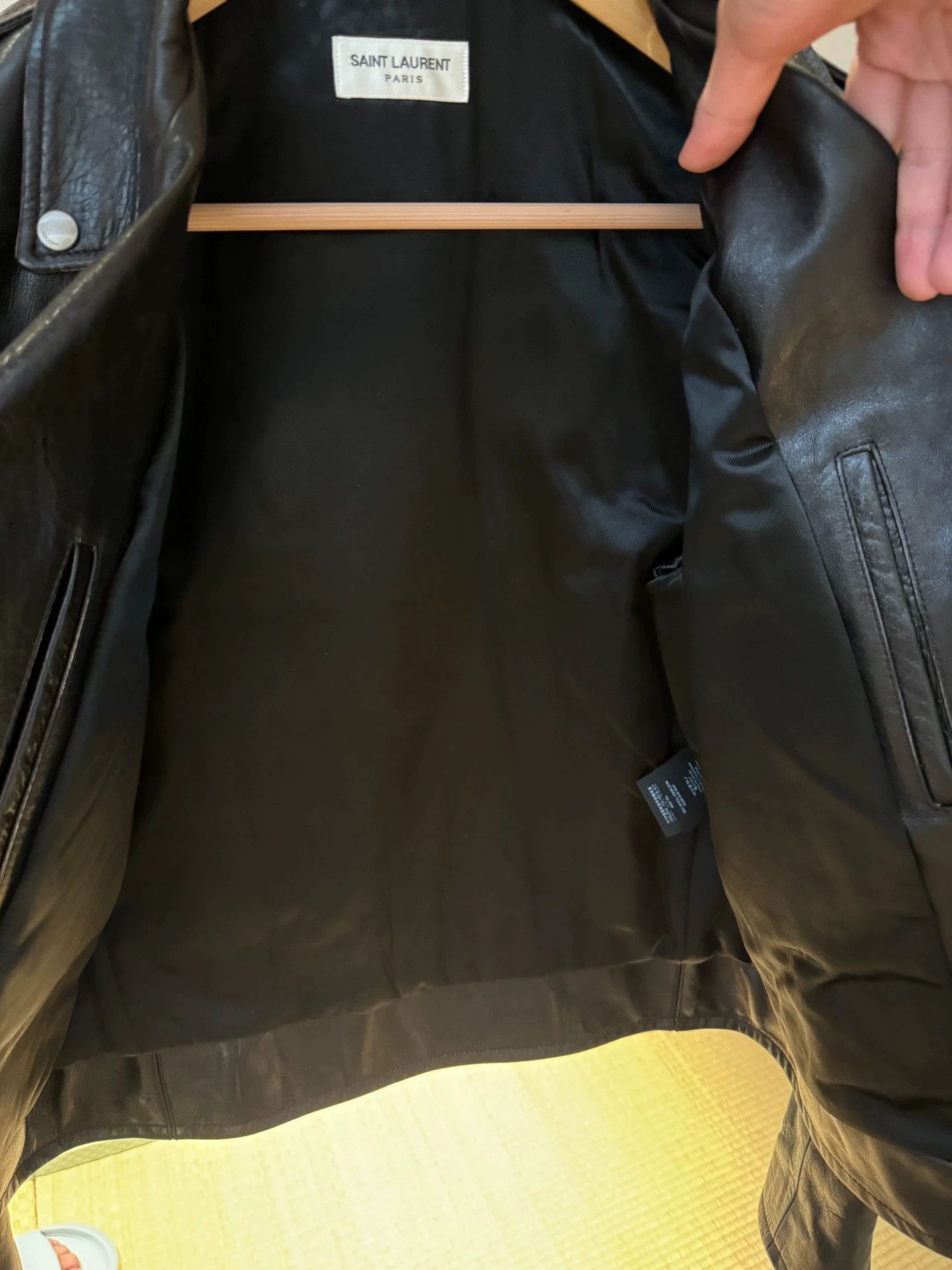 Saint Laurent Paris Saint Laurent Paris Back logo leather jacket Size US M / EU 48-50 / 2 - 6 Thumbnail