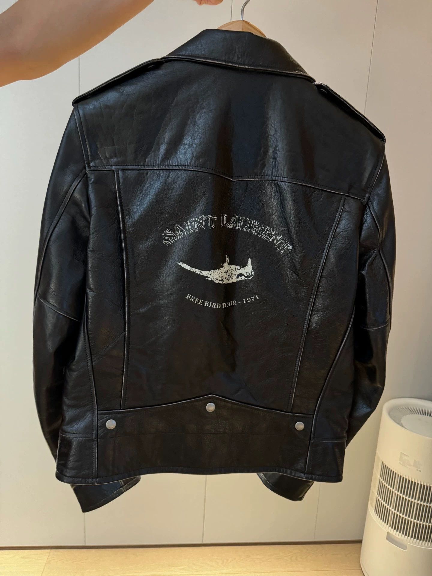 Saint Laurent Paris Saint Laurent Paris Back logo leather jacket Size US M / EU 48-50 / 2 - 2 Thumbnail