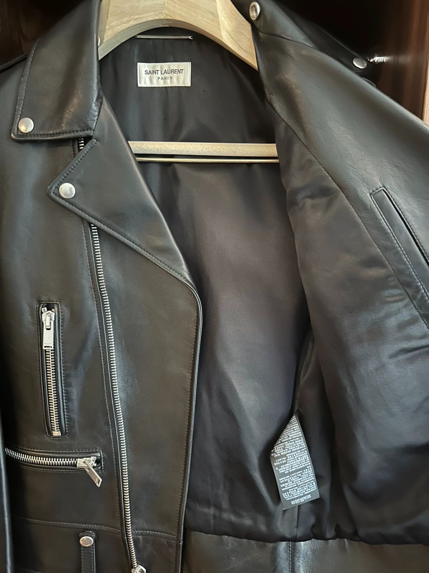 Saint Laurent Paris Saint Laurent Paris Classic motorcycle jacket Size US S / EU 44-46 / 1 - 4 Thumbnail