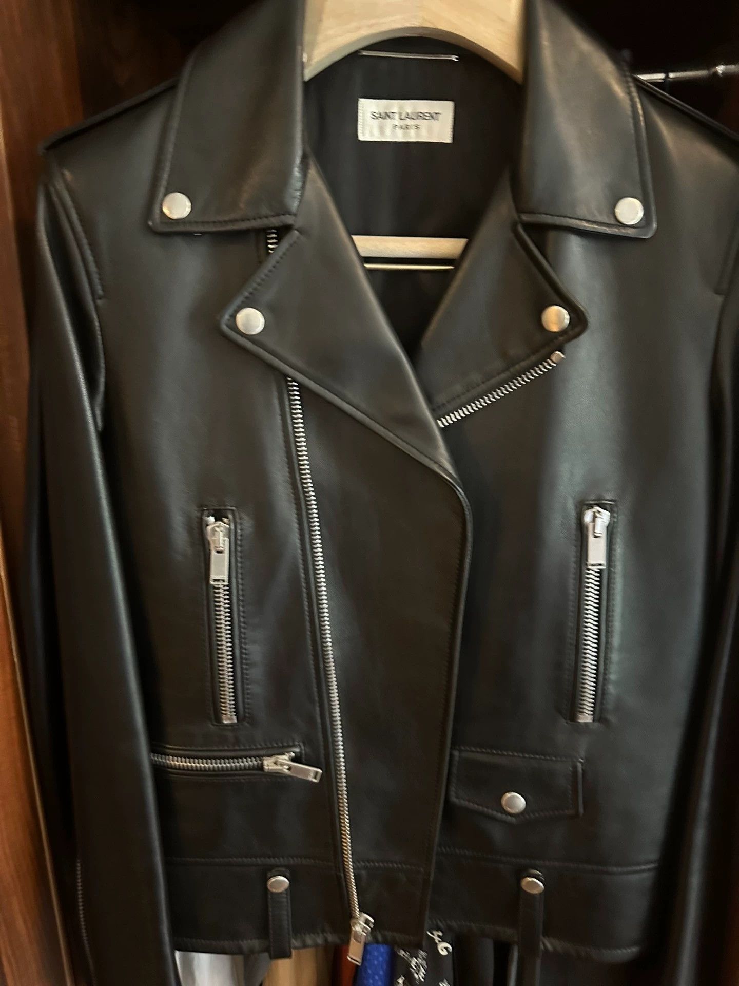Saint Laurent Paris Saint Laurent Paris Classic motorcycle jacket Size US S / EU 44-46 / 1 - 9 Thumbnail