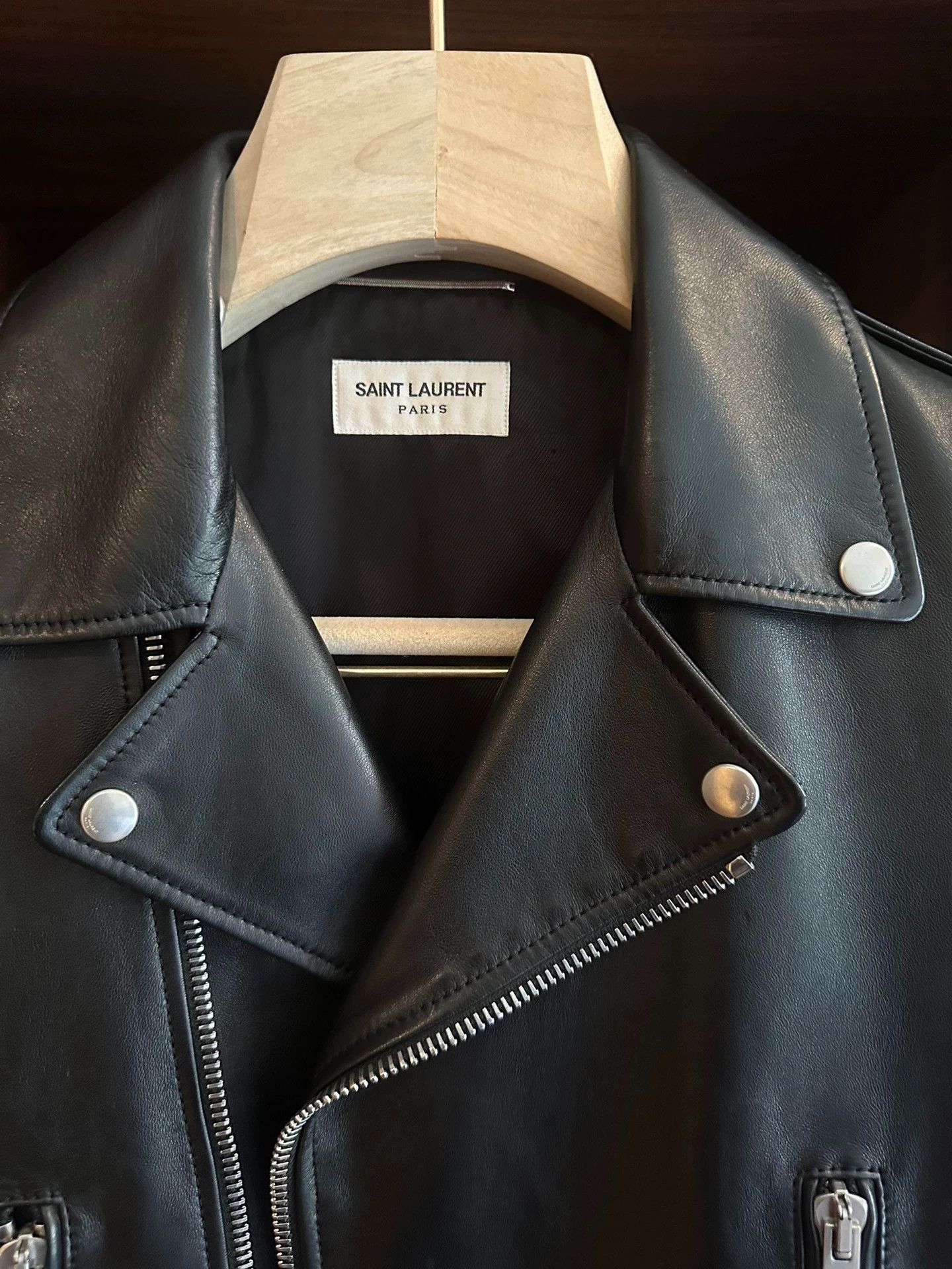 Saint Laurent Paris Saint Laurent Paris Classic motorcycle jacket Size US S / EU 44-46 / 1 - 2 Thumbnail