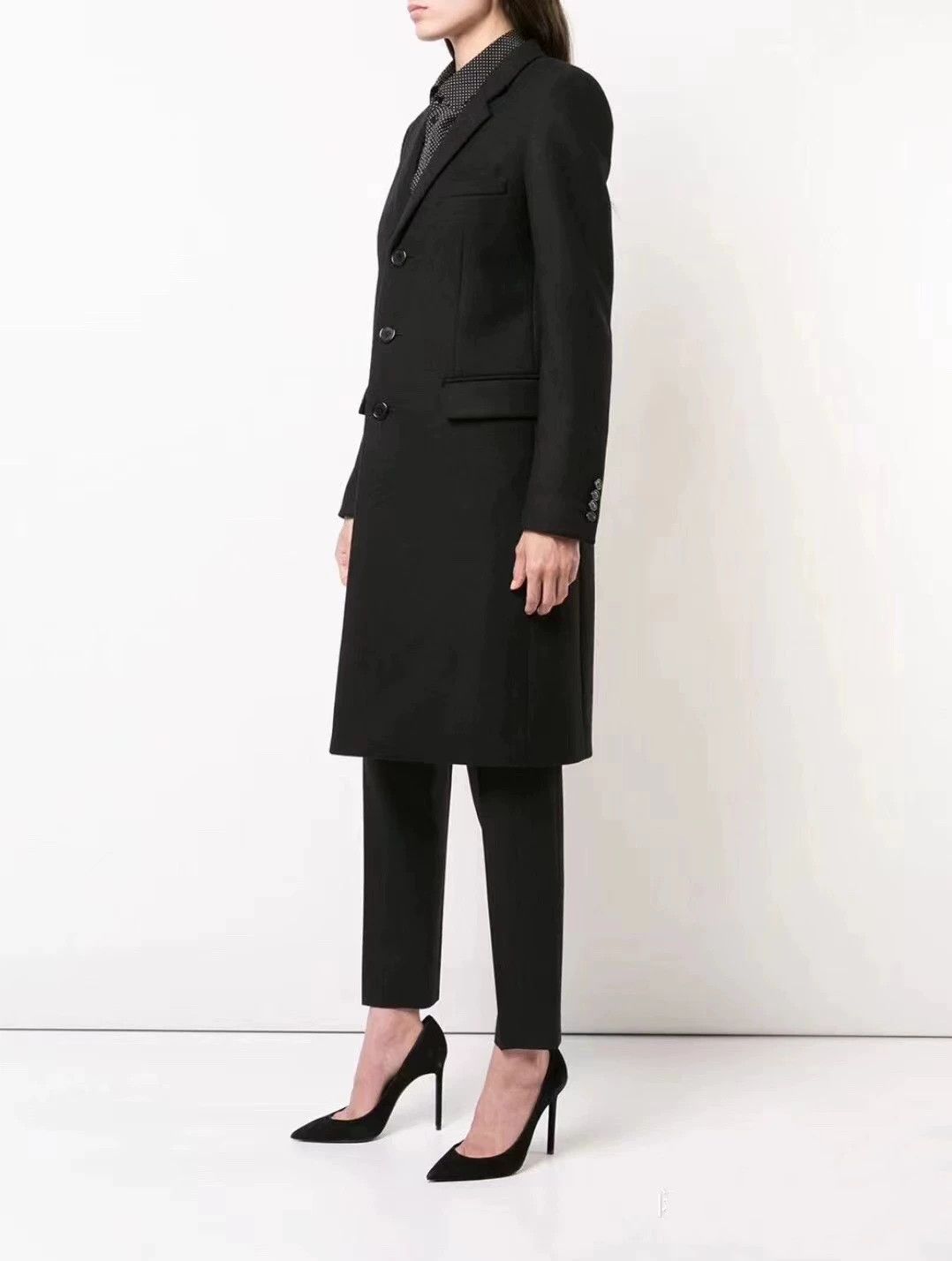 Saint Laurent Paris Saint Laurent Paris Black wool coat Size US XXS / EU 40 - 6 Thumbnail