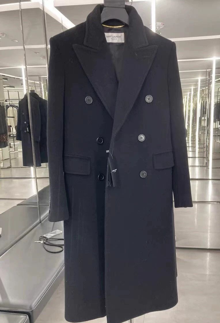 Saint Laurent Paris Saint Laurent Paris Black wool coat Size US XXS / EU 40 - 8 Thumbnail