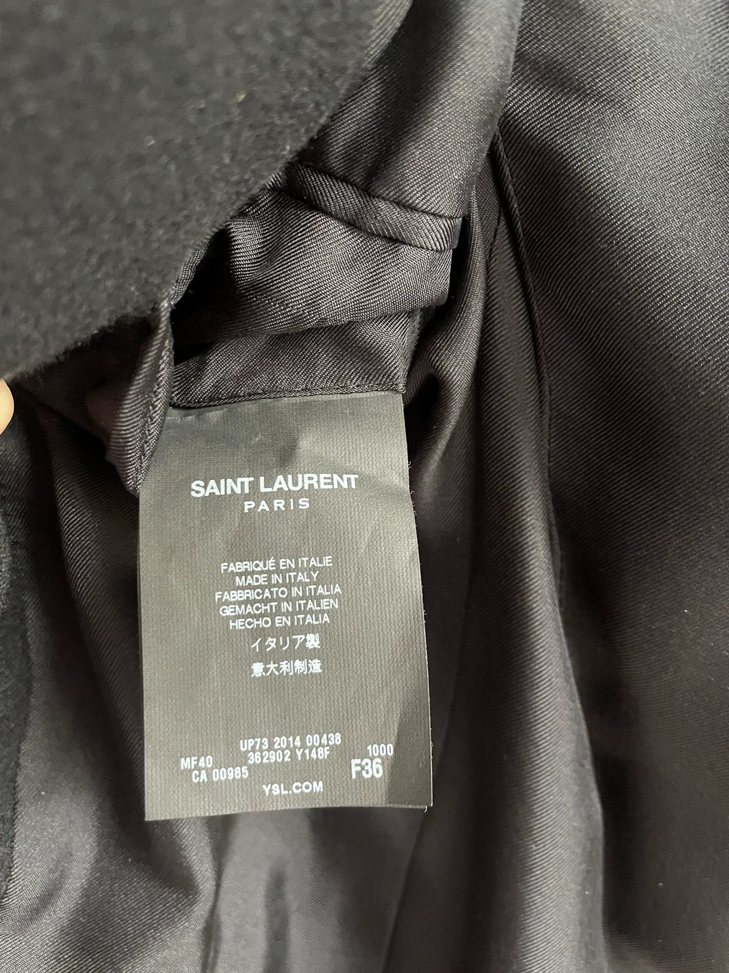 Saint Laurent Paris Saint Laurent Paris Black wool coat Size US XXS / EU 40 - 4 Thumbnail