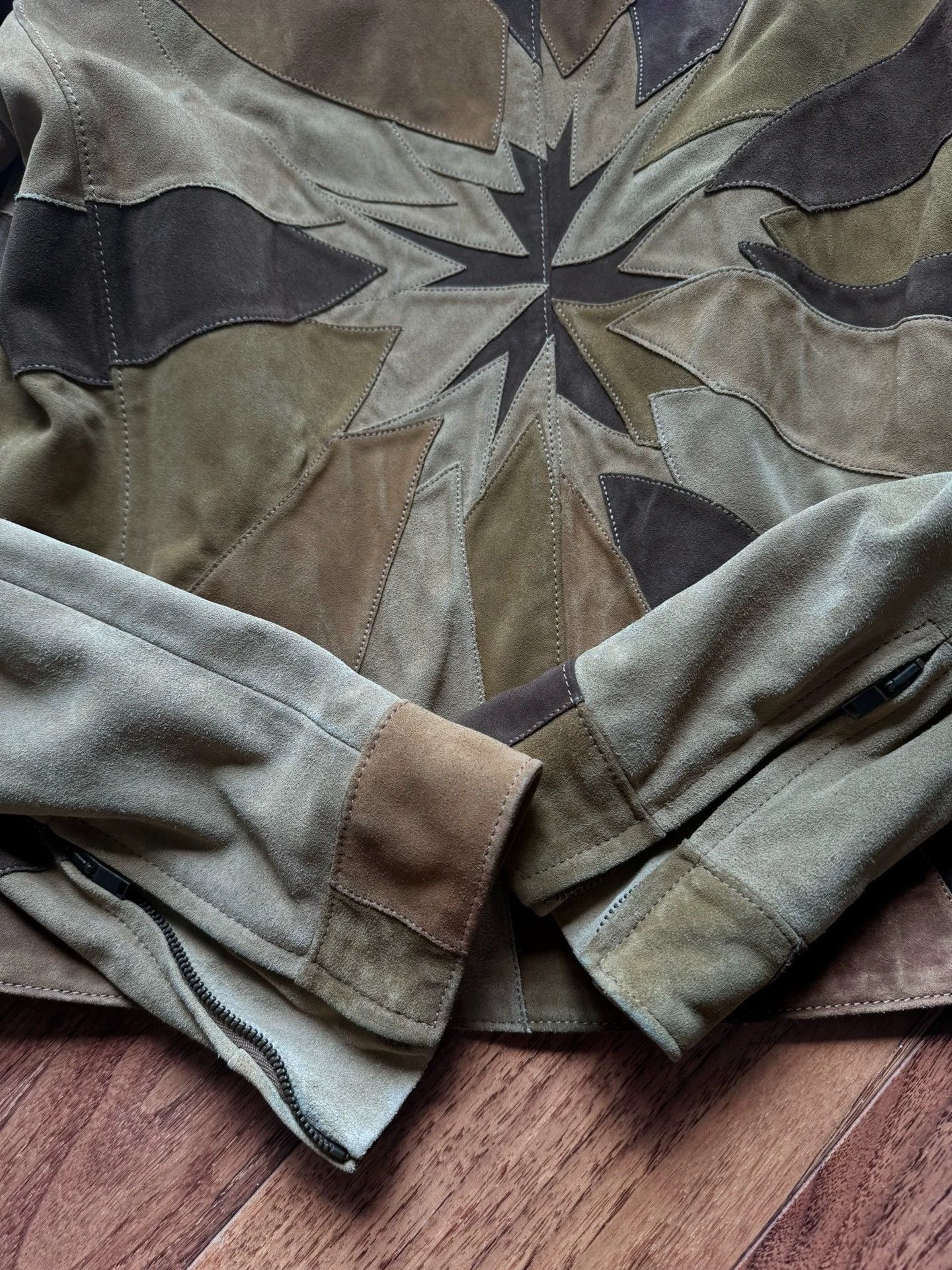 Saint Laurent Paris Suede patchwork jacket