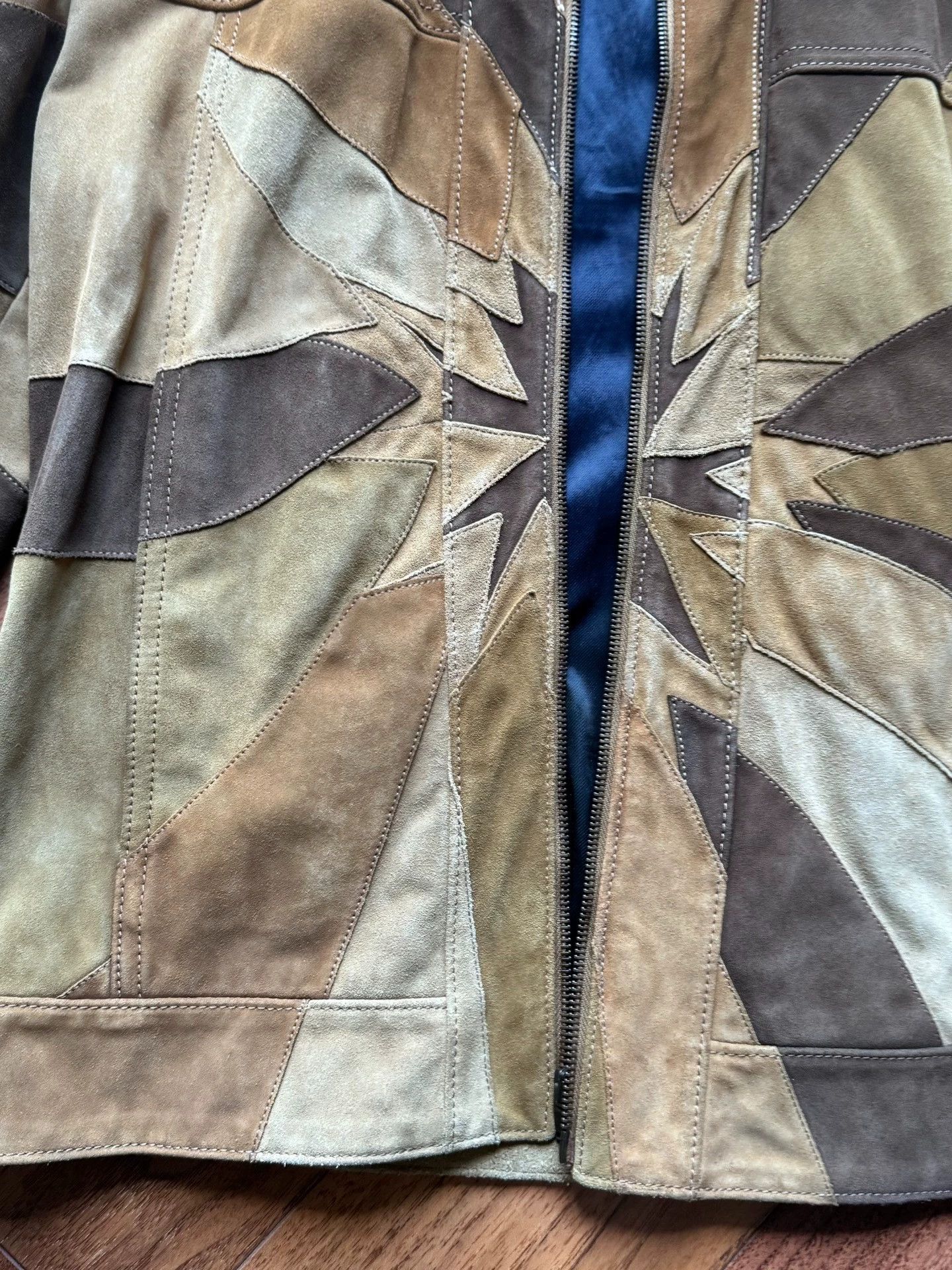 Saint Laurent Paris Suede patchwork jacket
