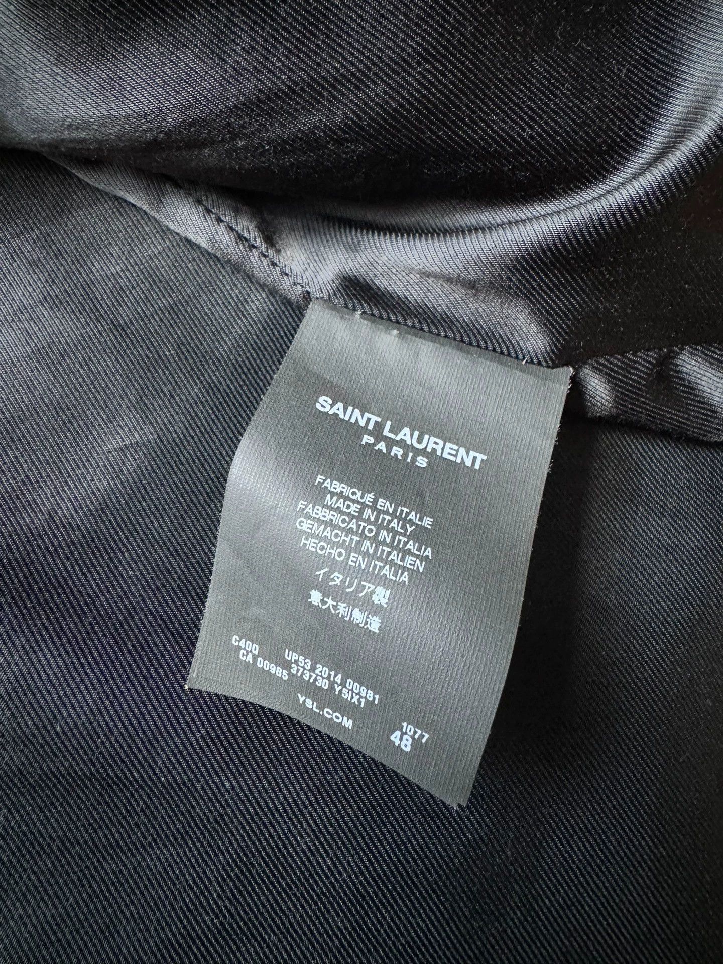 Saint Laurent Paris Suede patchwork jacket