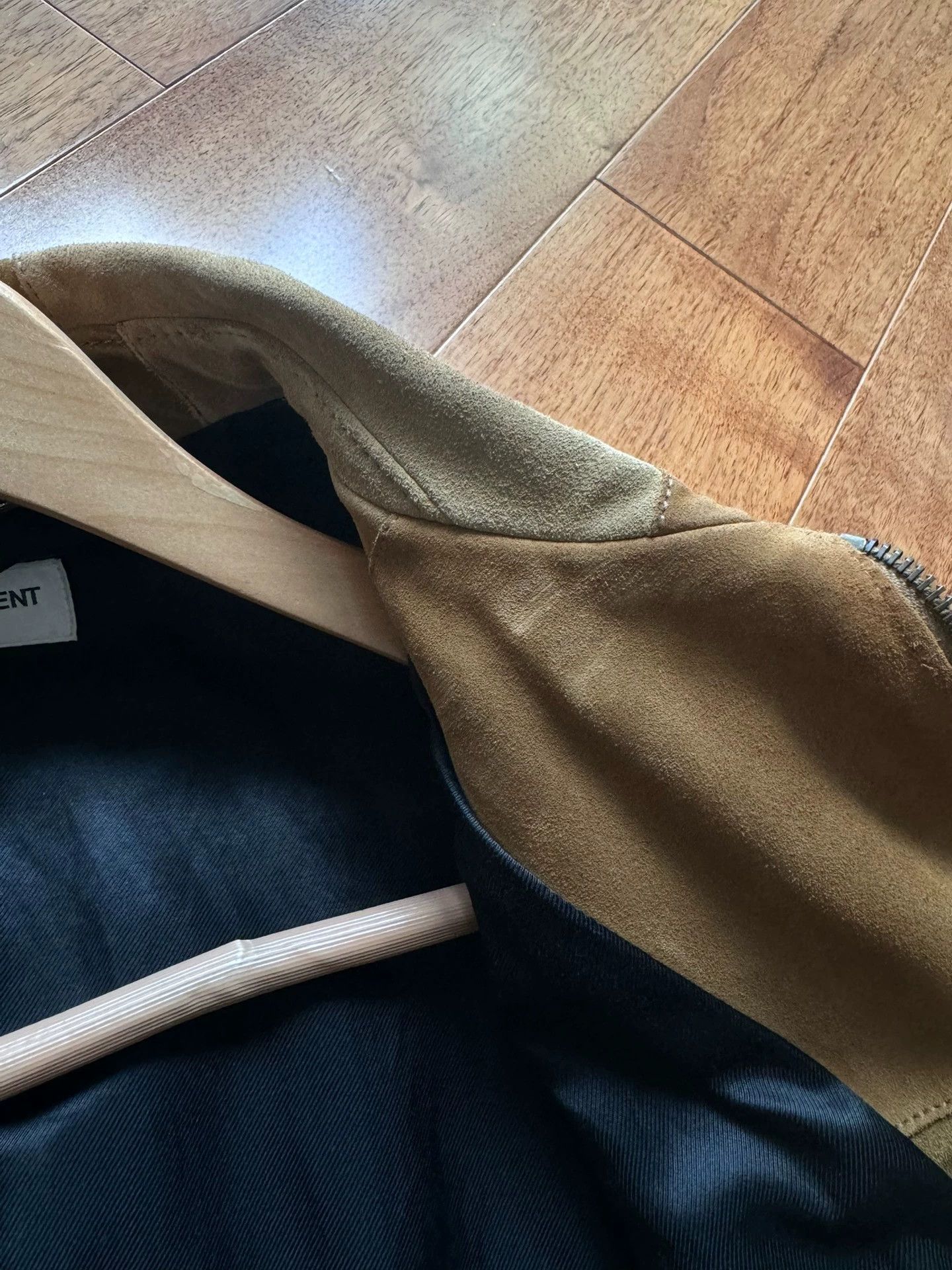 Saint Laurent Paris Suede patchwork jacket