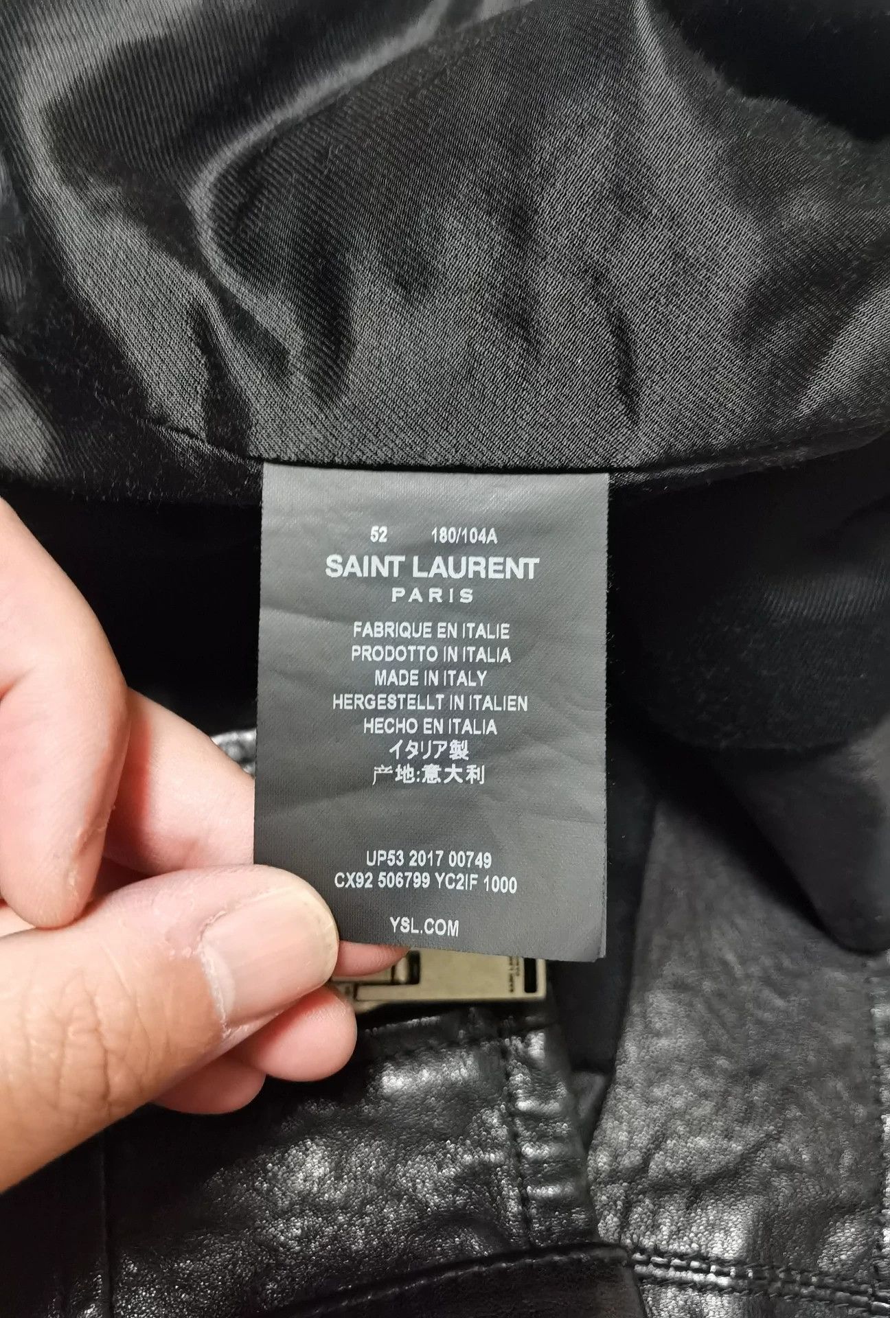 Saint Laurent Paris Saint Laurent Paris Motorcycle leather jacket Size US L / EU 52-54 / 3 - 7 Thumbnail