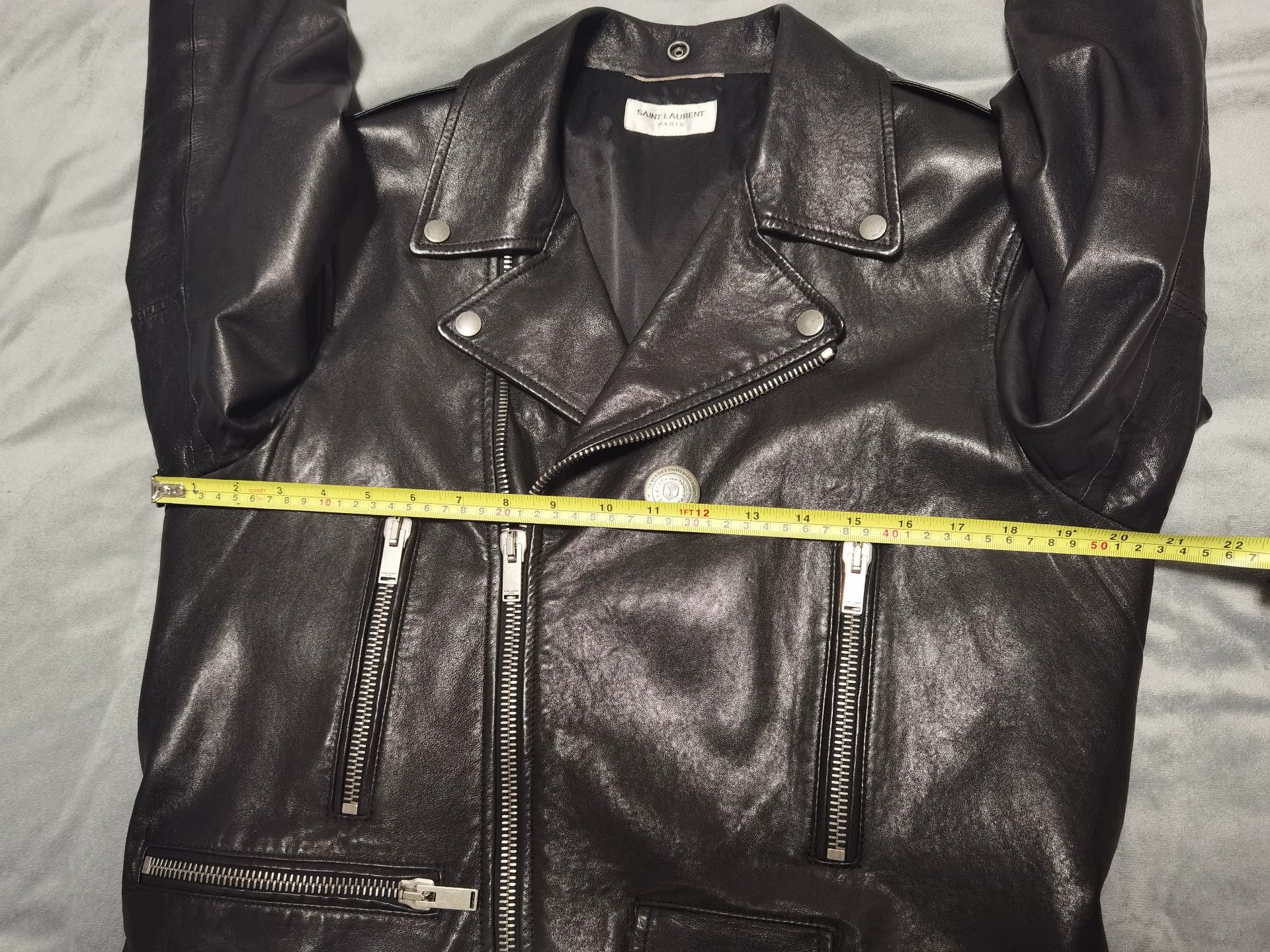 Saint Laurent Paris Saint Laurent Paris Motorcycle leather jacket Size US L / EU 52-54 / 3 - 5 Thumbnail