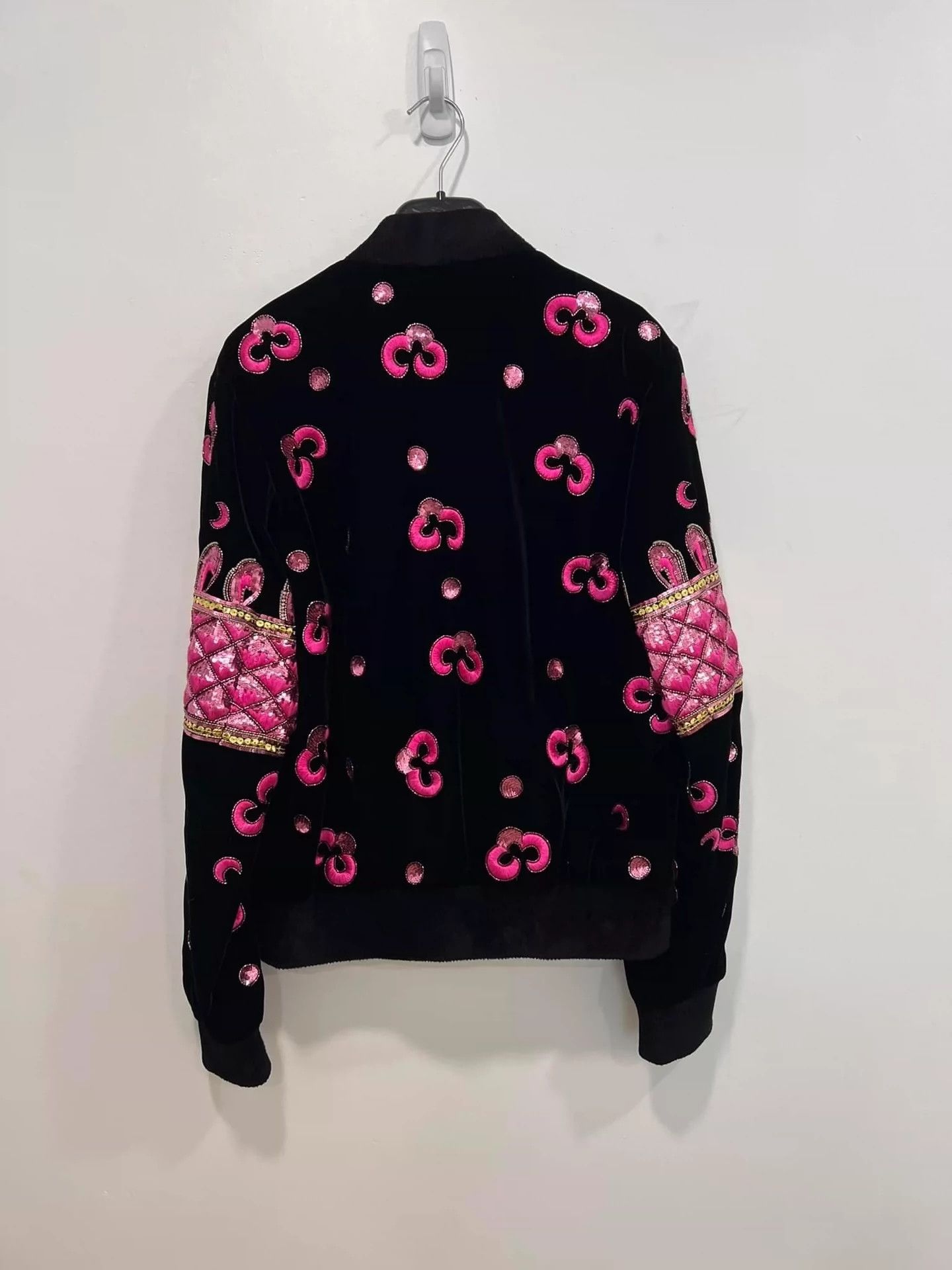 Saint Laurent Paris Saint Laurent Paris 18fw poster style black pink cherry blossom jacket Size US M / EU 48-50 / 2 - 6 Thumbnail